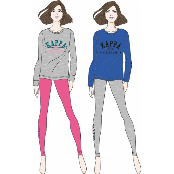 KAPPA - PIGIAMA INTERLOCK DONNA COD. KWW24713 - COLORI ASSORTITI