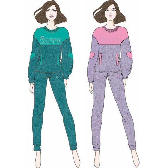 KAPPA - PIGIAMA DONNA FLANELLA COD.KWW24752 - COLORI ASSORTITI