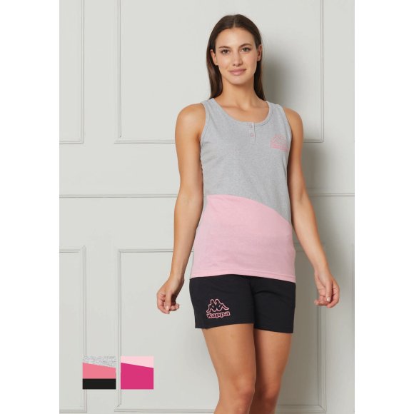 KAPPA - PIGIAMA DONNA SPALLA LARGA COD.KWS25546 - COLORI ASSORTITI