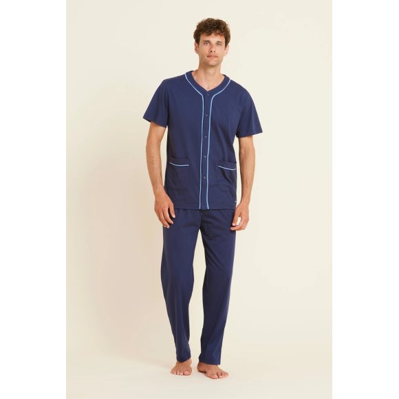 NOIDINOTTE - PIGIAMA UOMO MANICA CORTA COD.FC2647 - BLU
