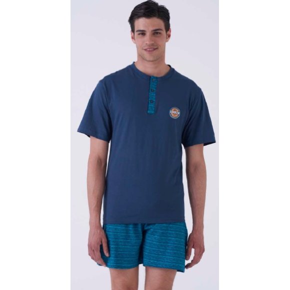 KAREL PIU' PIGIAMA CORTO UOMO IN COTONE  ART.SK0281PCU - COLORI ASSORTITI 