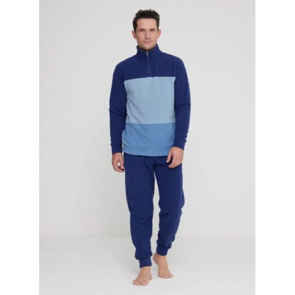 NOIDINOTTE - PIGIAMA UOMO MICROPILE COD.FC2960PB402- VERDE BOSCO