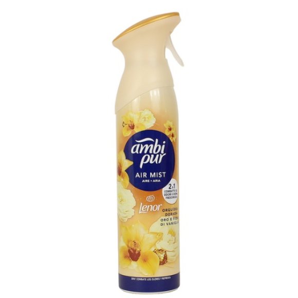 AMBIPUR AIR DEOORANTE 2 IN 1  ORO E FIORI DI VANIGLIA SPRAY 185 ML