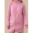 Vestaglia donna in micropile con zip articolo cuore GE3001