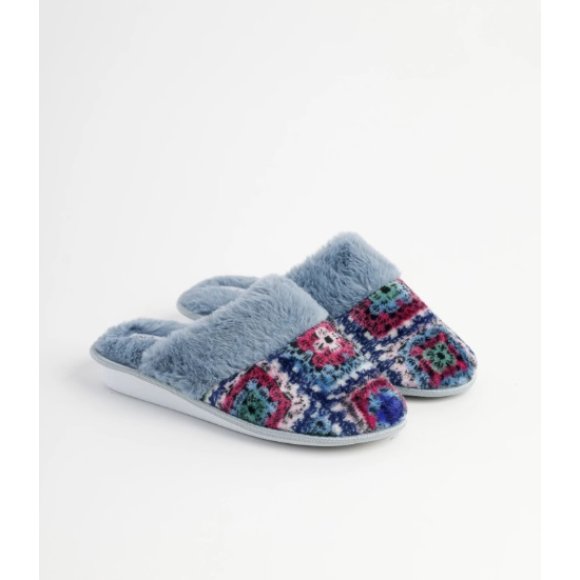 NOIDINOTTE - PANTOFOLA DONNA COD.PF3014PB401 - AZZURRO