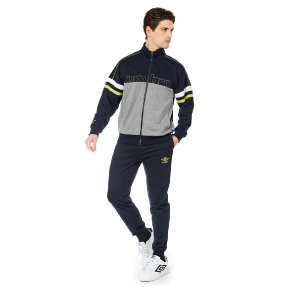UMBRO - COMPLETO UOMO FULL ZIP COD.30210 - NAVY/GRIGIO