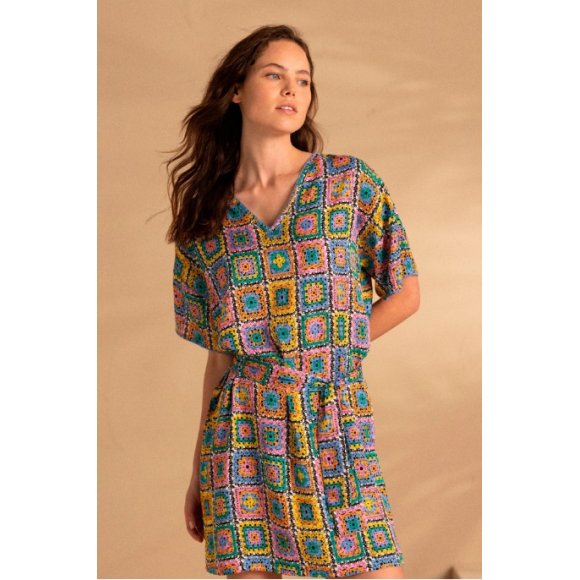 NOIDINOTTE - ABITO CORTO DONNA IN VISCOSA COD. LA3055AB 