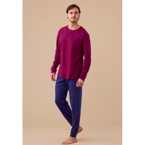 NOI DI NOTTE- PIGIAMA UOMO IN CALDO COTONE ART.3110- COLORI ASSORTITI 