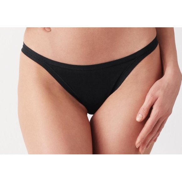 COTONELLA TANGA DONNA ART.3161 3 PEZZI - NERO 