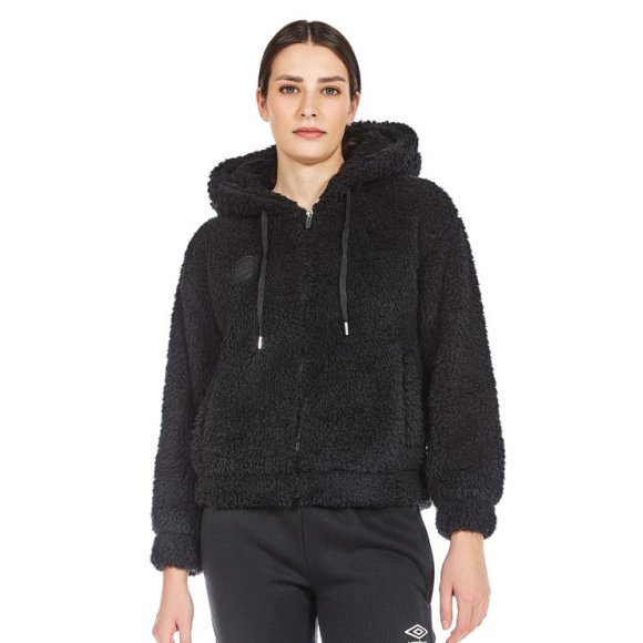 UMBRO - GIACCA DONNA "HOODIE" COD.UOA32175S FULL ZIP - NERO