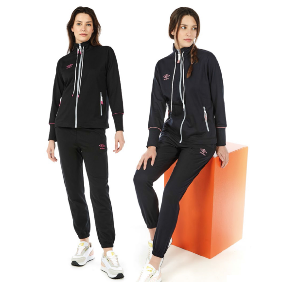 UMBRO - COMPLETO CALIBRATO DONNA FULL ZIP COD.32184 - NERO