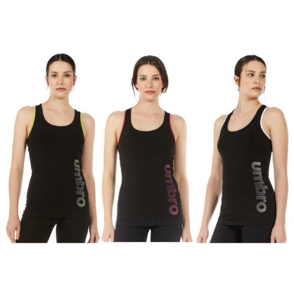 UMBRO - TANK TOP DONNA ELASTICIZZATO COD.32196 - COLORI ASSORTITI