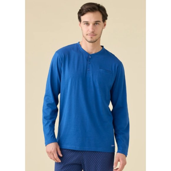 NOI DI NOTTE PIGIAMA UOMO MANICA LUNGA ART.FC003224 - BLU 