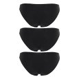 COTONELLA - 3 PEZZI SLIP DONNA  VITA BASSA COD.3487 - NERO