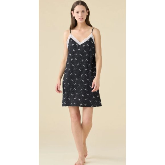 NOI DI NOTTE CAMICIA DA NOTTE DONNA IN VISCOSA ART.LA003523 - COLORI ASSORTITI 