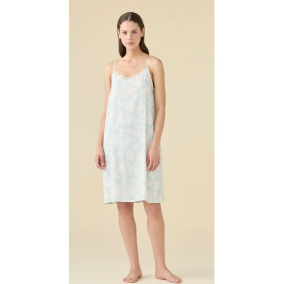NOI DI NOTTE CAMICIA DA NOTTE DONNA A  BRETELLINA IN VISCOSA "FLORET" ART.LA003528 - COLORI ASSORTITI 