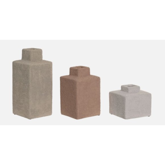 VASO SET 3 PORCELLANA 10X10X22,5 CM 