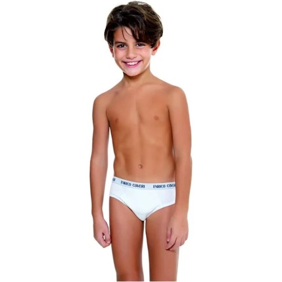 ENRICO COVERI - SLIP BAMBINO - BIANCO