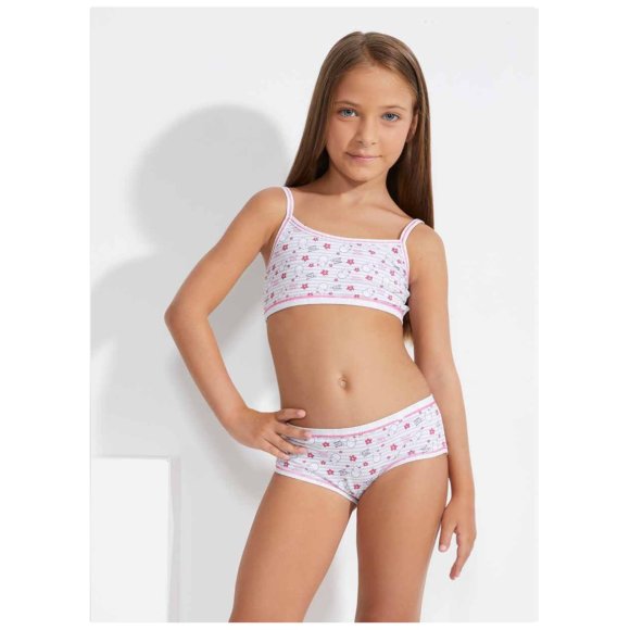JADEA - COORDINATO BAMBINA COD.402 BRASSIERE+SLIP - CONIGLIETTA