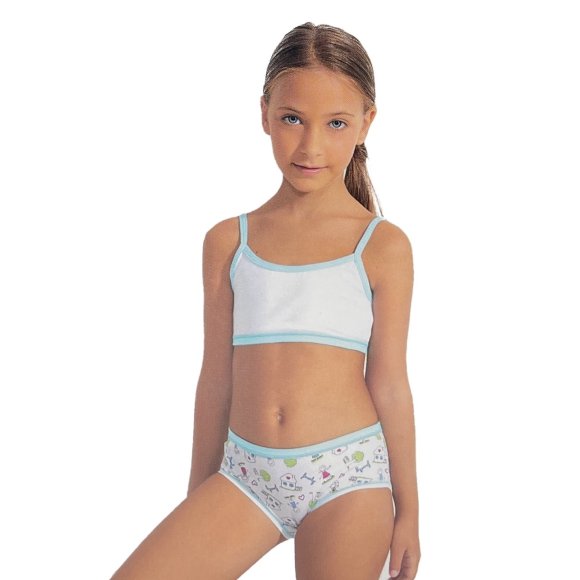 JADEA - COORDINATO BAMBINA COD.403 BRASSIERE + SLIP 