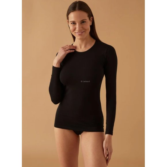 JADEA - MAGLIA DONNA COD.4055 GIROCOLLO - NERO