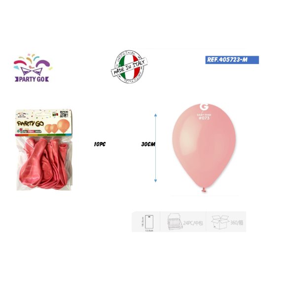 PALLONCINI MACARON ROSA - 10 PEZZI