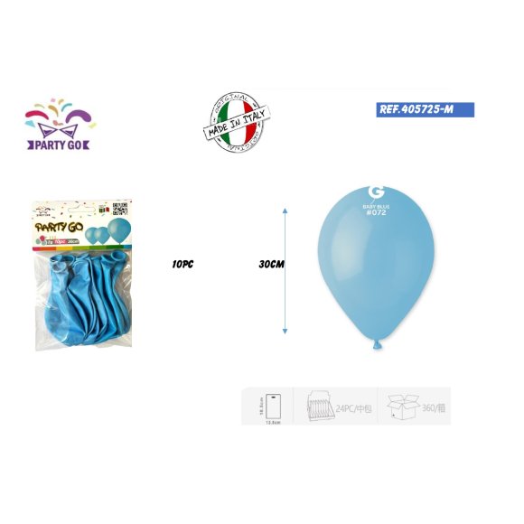 PALLONCINI MACARON BLU - 10 PEZZI