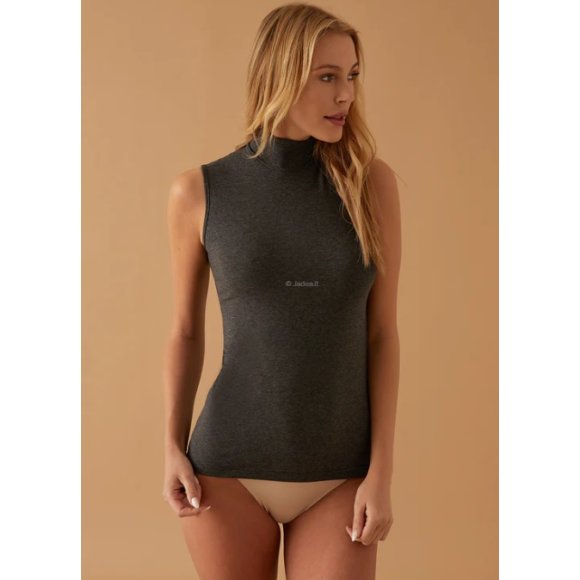JADEA - LUPETTO SMANICATO DONNA COD.4058 - GRIGIO 