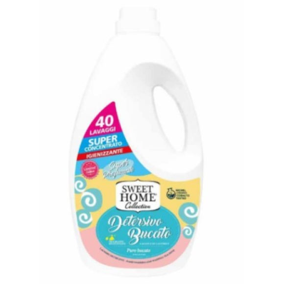 Sweet Home Detersivo Lavatrice Liquido Puro Bucato 2000 Ml 40 Lavaggi