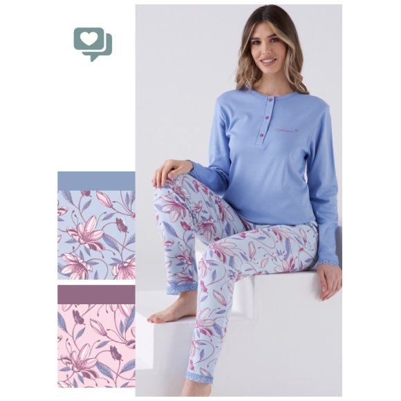 KAREL PIU '-PIGIAMA DONNA LUNGO 4116LPLD 