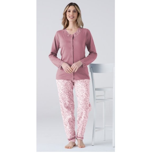 KAREL PIU'-PIGIAMA DONNA LUNGO 4127LAPLD