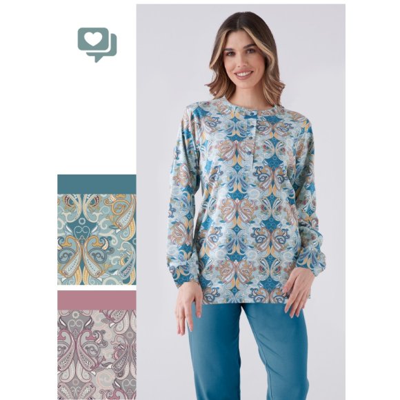 KAREL PIU'-PIGIAMA DONNA LUNGO 4135LPLD