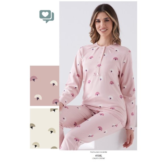 KAREL PIU'-PIGIAMA DONNA LUNGO 4138LPLD 