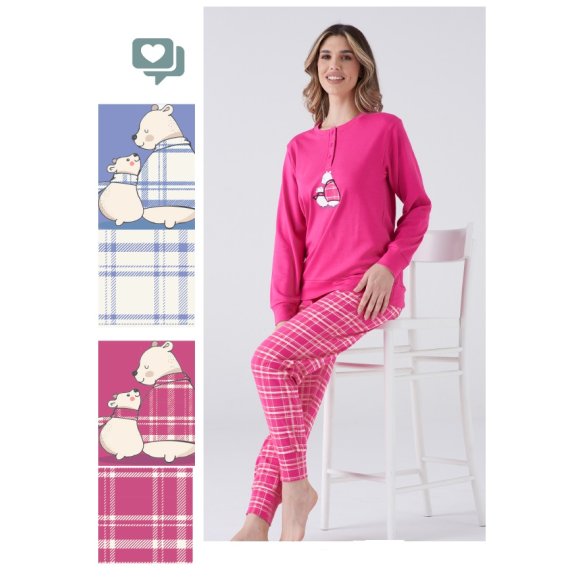 KAREL PIU'-PIGIAMA DONNA LUNGO 4178LPLD