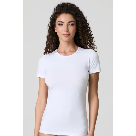 JADEA - SHIRT GIROCOLLO - DONNA COD.4180 - BIANCO 