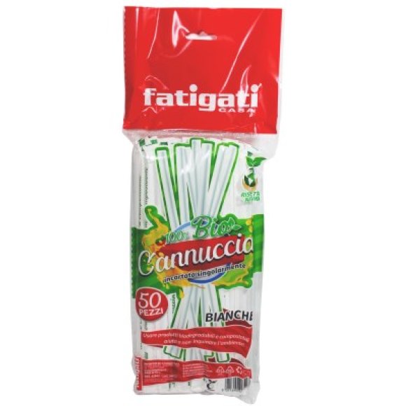 CANNUCCE BIO BIANCHE - 50 PEZZI