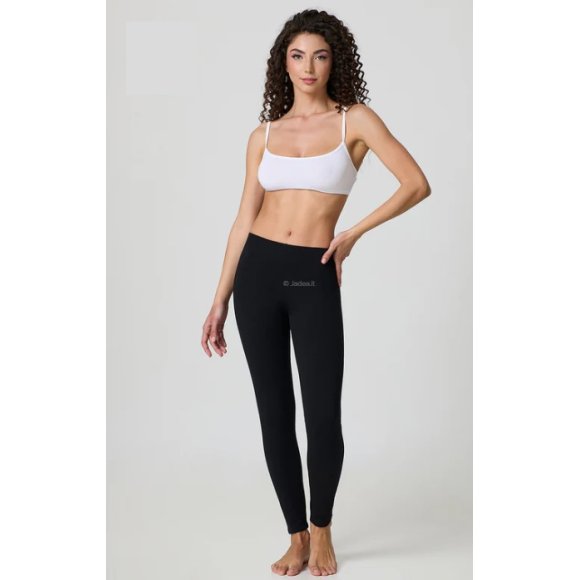 JADEA LEGGINS DONNA FELPATO ART.4367 - NERO JADEA LEGGINS DONNA FELPATO ART.4367 - NERO