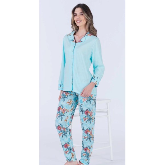 PIGIAMIAMOCI PIGIAMA LUNGO DONNA IN COTONE ART.4438LAPLDA - COLORI ASSORTITI PIGIAMIAMOCI PIGIAMA LUNGO DONNA IN COTONE ART.4438LAPLDA - COLORI ASSORTITI