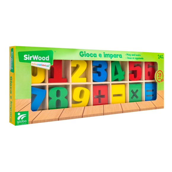 NUMERI E SIMBOLI IN LEGNO 28PZ+