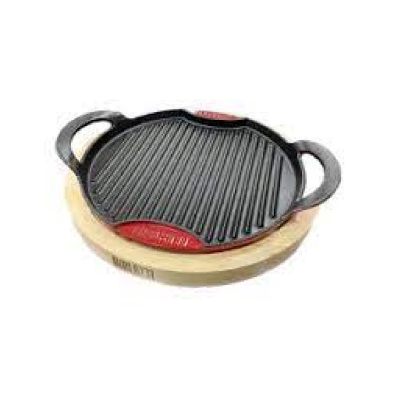 AETERNUM - Grill Piastra Ghisa con Vassoio 28 cm