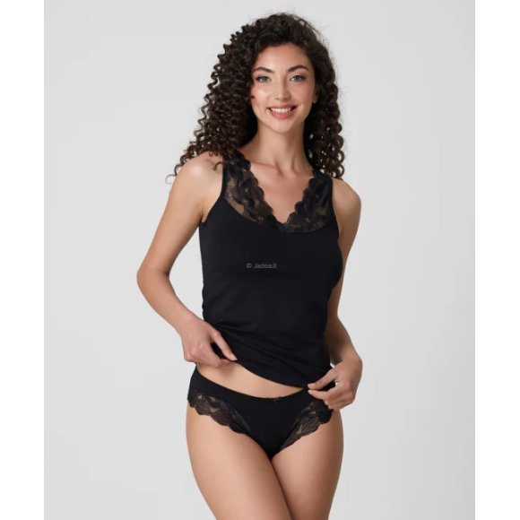 JADEA- CORDINATO DONNA CANOTTA+SLIP COD.4850- COLORI ASSORTITI