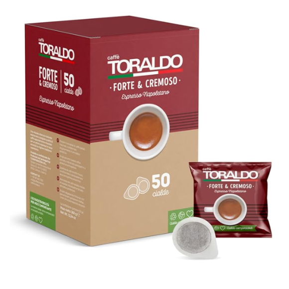 TORALDO BOX CIALDE PZ 50 FORTE E CREMOSO TORALDO BOX CIALDE PZ 50 FORTE E CREMOSO