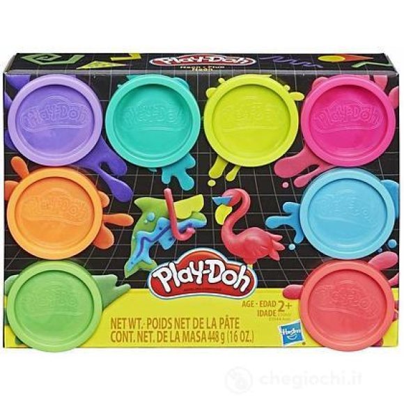 PLAYDOH 8 PACK NEON