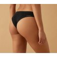Jadea - Brasiliana Donna In Cotone Cod. 502 - Dalla Taglia 2 alla 4 - Nero