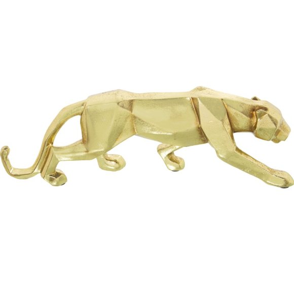STATUETTA PANTERA IN RESINA ORIGAMI - ORO