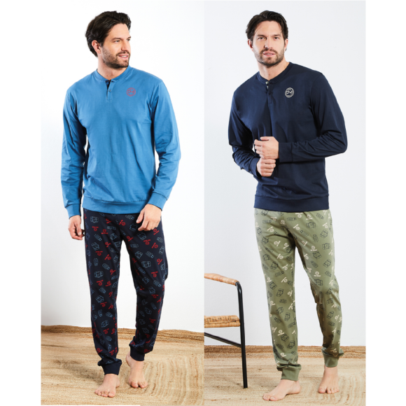 PAUL MARTIN - PIGIAMA LUNGO UOMO SERAFINO COD.54398 - COLORI ASSORTITI