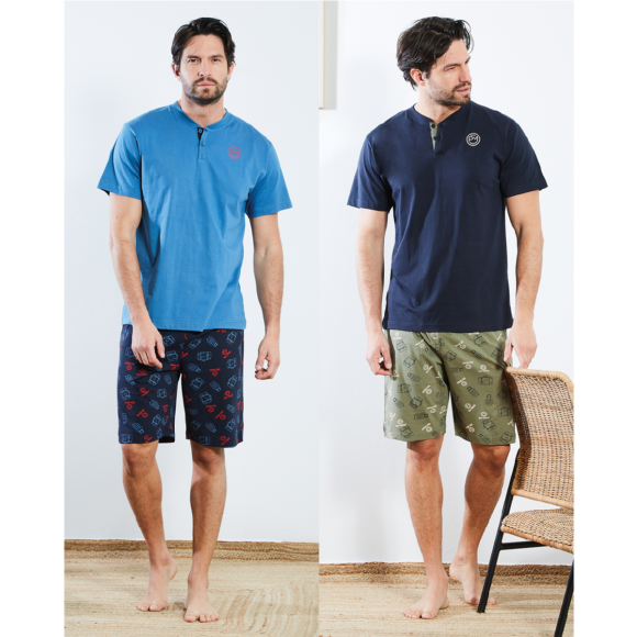 PAUL MARTIN - PIGIAMA CORTO UOMO SERAFINO COD.54407 - COLORI ASSORTITI