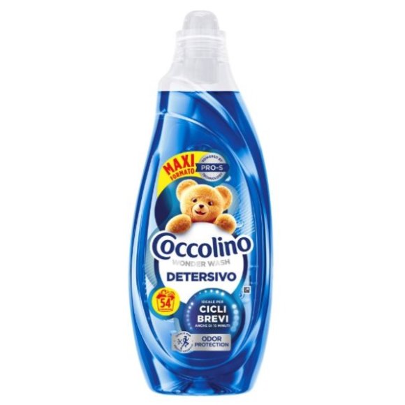 COCCOLINO WONDER WASH DETERSIVO LAVATRICE 54 LAVAGGI ML 2160 ODOR PROTECT BLU COCCOLINO WONDER WASH DETERSIVO LAVATRICE 54 LAVAGGI ML 2160 ODOR PROTECT BLU