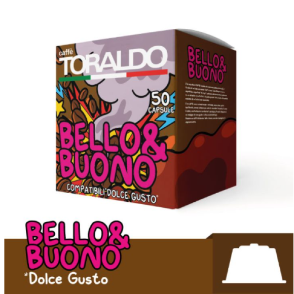 TORALDO Capsule Compatibili Nescafè Dolce Gusto* - Miscela BELLO&BUONO 50pzO TORALDO Capsule Compatibili Nescafè Dolce Gusto* - Miscela BELLO&BUONO 50pzO