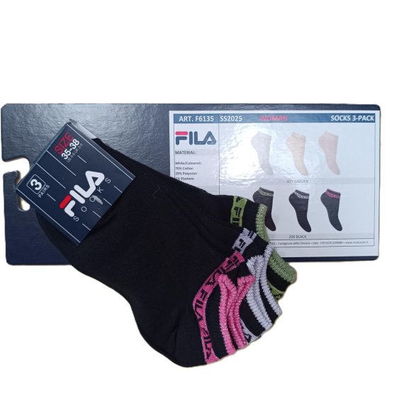 FILA - 3 PEZZI CALZINO INVISIBILE DONNA COD.F6135 